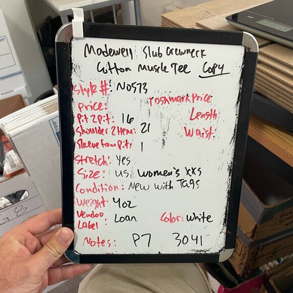 Madewell Slub Crewneck Cotton Casual Muscle Tee US Women's XXS New - Picture 7 of 7